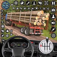 Log Transporter Truck Driving icon