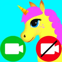 unicorn fake video call game icon