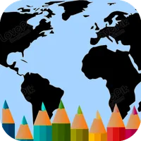 World Map Coloring Book icon
