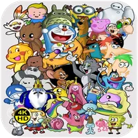 Cartoon Doodle HD Wallpaper 4K icon