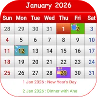 South Sudan Calendar 2026 icon