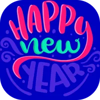 Happy new year stickers quotes icon