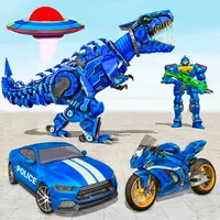 Police Dino Robot Car Game 3d icon