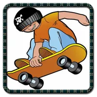 Learning skateboarding icon