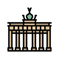 Berlin tourist attractions icon