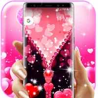 Love zipper lock screen icon