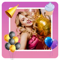 Birthday Photo Frame & Wishes icon