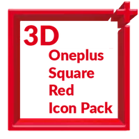 3D Square Red Icon Pack Oneplu icon