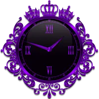 Purple Crown Clock Widget icon