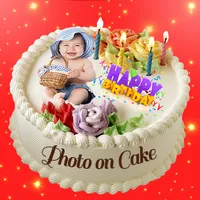 Photo Name on Birthday Cake icon