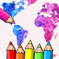 coloring world maps countries icon