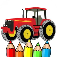 tractor coloring page icon