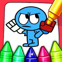 Azul Babão coloring book icon