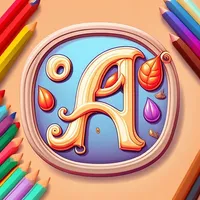 coloring garteen of alphabete icon