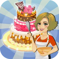 Make cake chocolate girls game icon