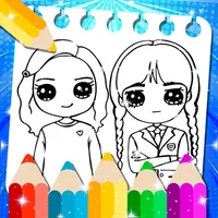 Wednesday Addams 2 Coloring icon