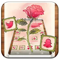 Rose Watercolor Launcher Theme icon