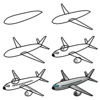 How To Draw Airplane icon