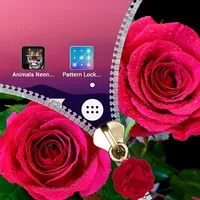 Pink Rose Zipper Lock Screen icon