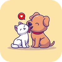 cats and dogs stickers icon