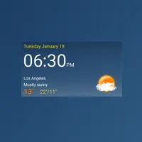 Digital clock weather theme 1 icon