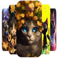 Cute Cartoon Kitty Wallpaper icon