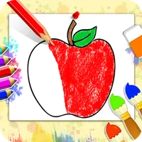 Drawing populer fruits for kid icon