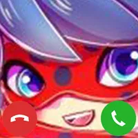 lady bug fake call and chat icon