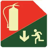 Emergency and fire signs icon