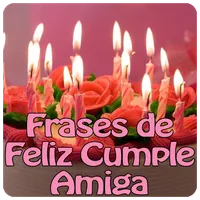 Frases de feliz cumple amiga icon