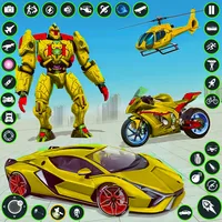 Helicopter Robot Car Game 3d icon