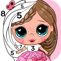 Color by number for girls icon