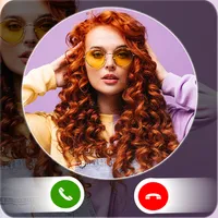 Girls fake video call icon