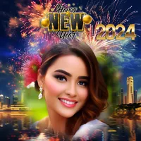 New year photo frame 2024 icon
