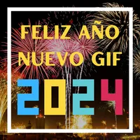 Feliz año nuevo gif 2024 icon