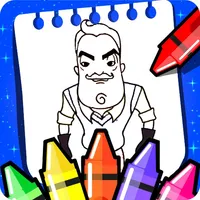 neighbor's coloring  horror icon