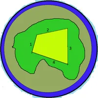 Plot ,Land Area  of Irregular  icon