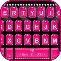 Pink Glamour girl Keyboard The icon