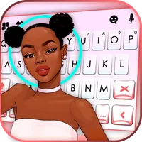 Black Pretty Girl Keyboard The icon