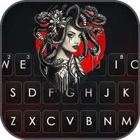 Black Red Medusa Keyboard Back icon