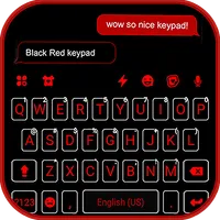 Cool Black Red Keyboard Theme icon