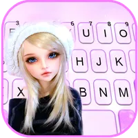 Cute Beret Doll Keyboard Backg icon