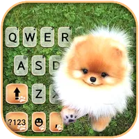 Cute Puppy Pom Keyboard Backgr icon