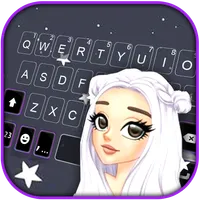 Cute Singer Girl Keyboard Back icon