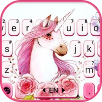 Cute Watercolor Unicorn Keyboa icon
