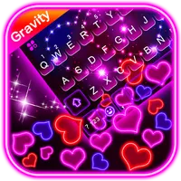 Neon Hearts Gravity Keyboard T icon