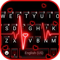 Neon Red Heartbeat Theme icon