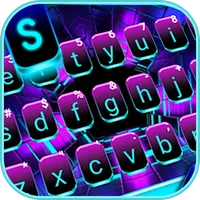 Neon Space Lights Keyboard The icon