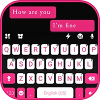 Pink Black Chat Keyboard Theme icon