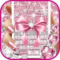 Pink Bow Diamond Theme icon